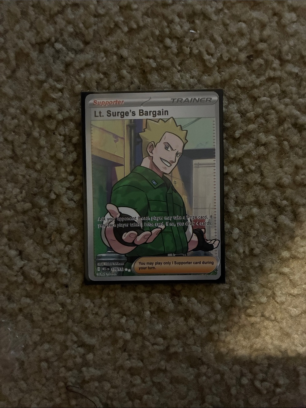 Lt. Surge's Bargain Trainer Card – Green